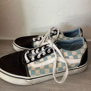 Blue & White Checkered Vans